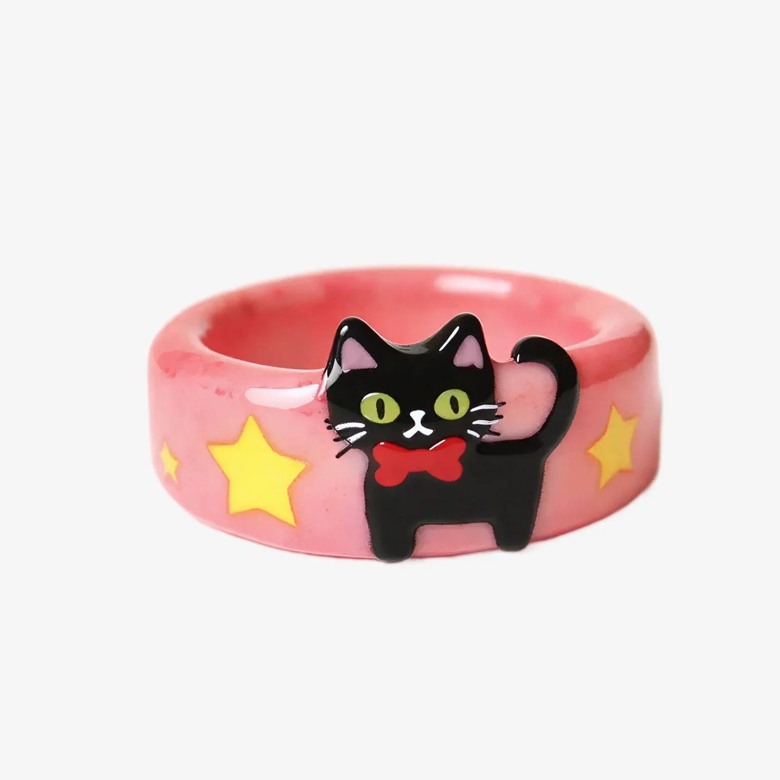 Pink Cat Star Element Ring