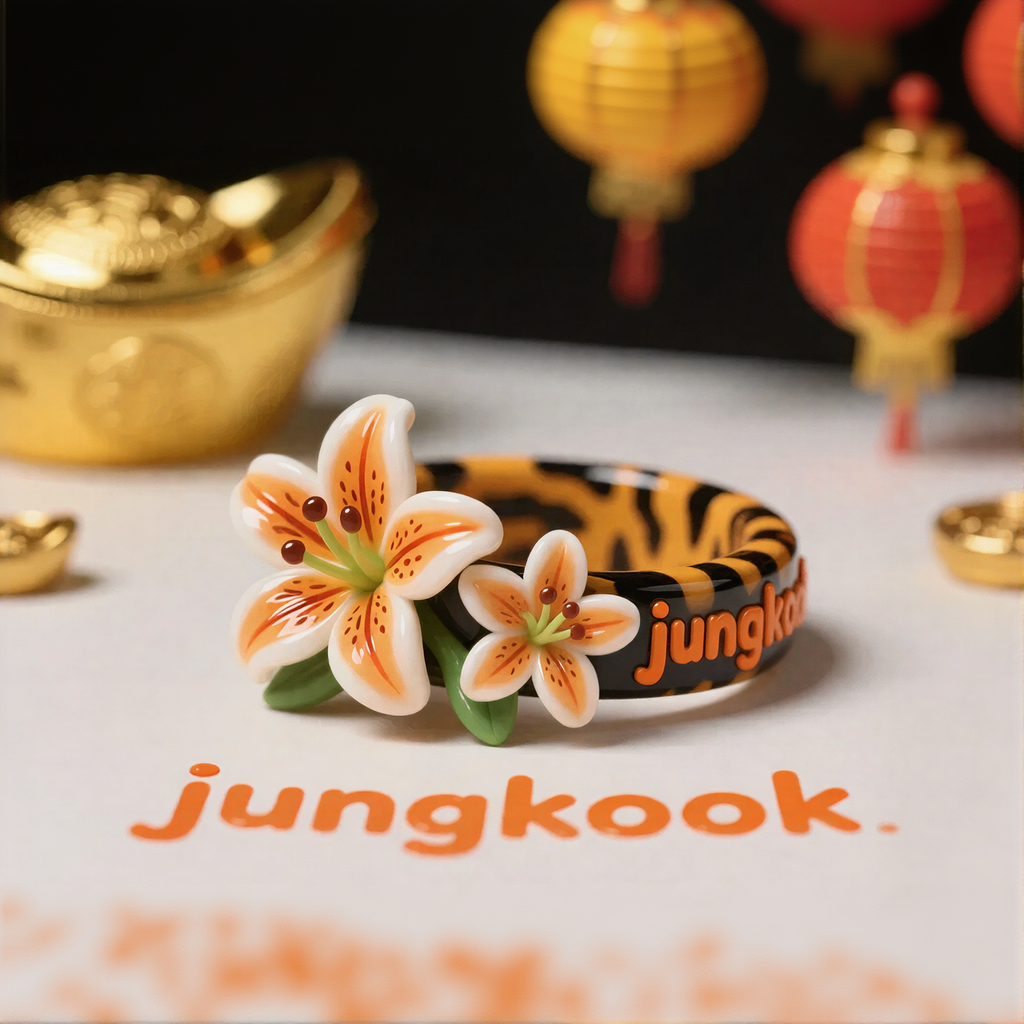 Tiger Stripe Flower Style Ring