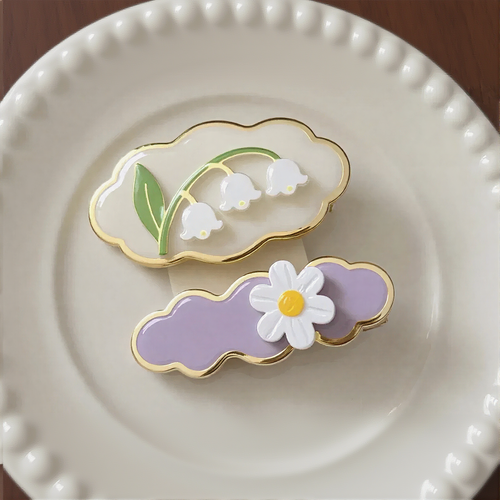 Cloud Floral Hair Clip