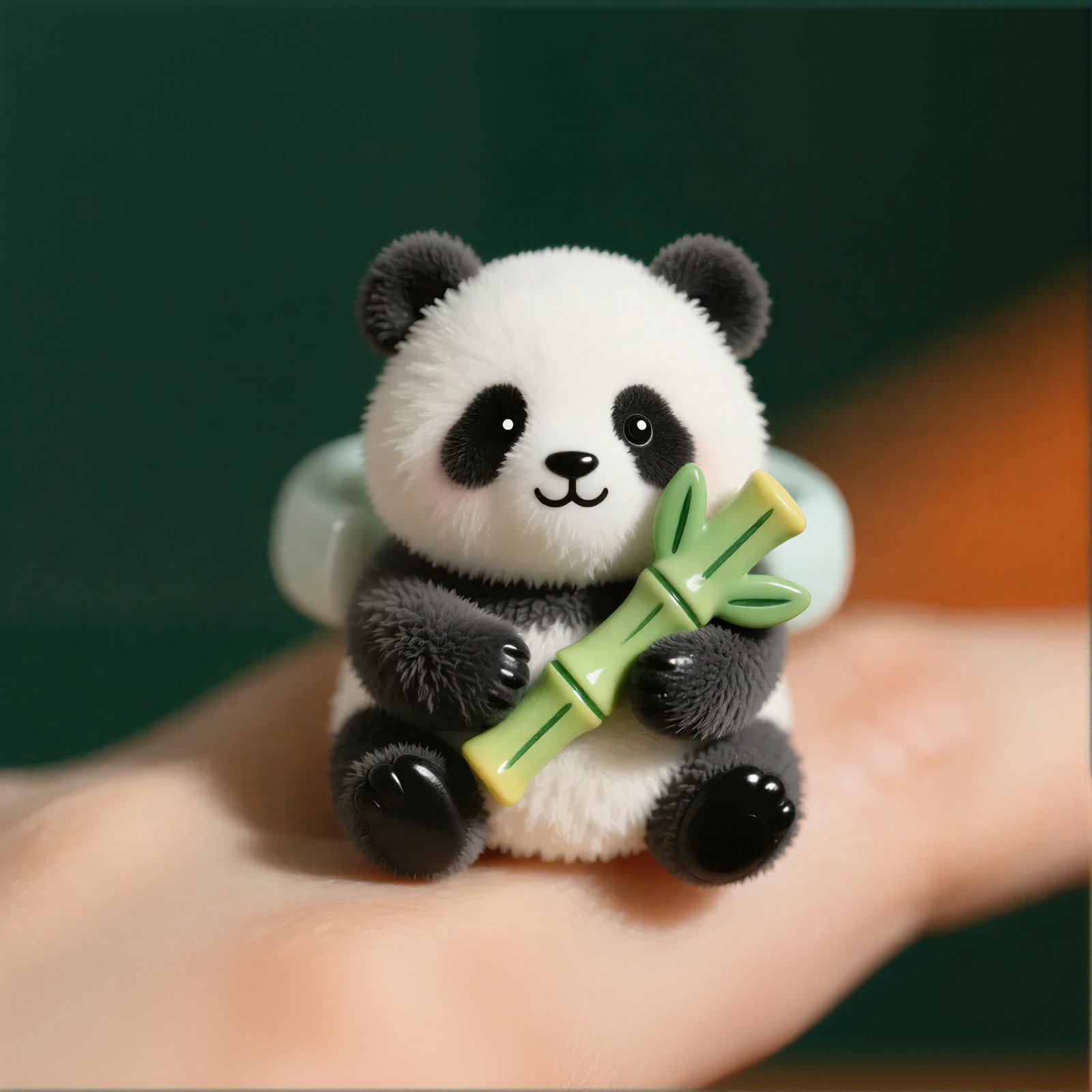 Panda Hugging Bamboo Ring