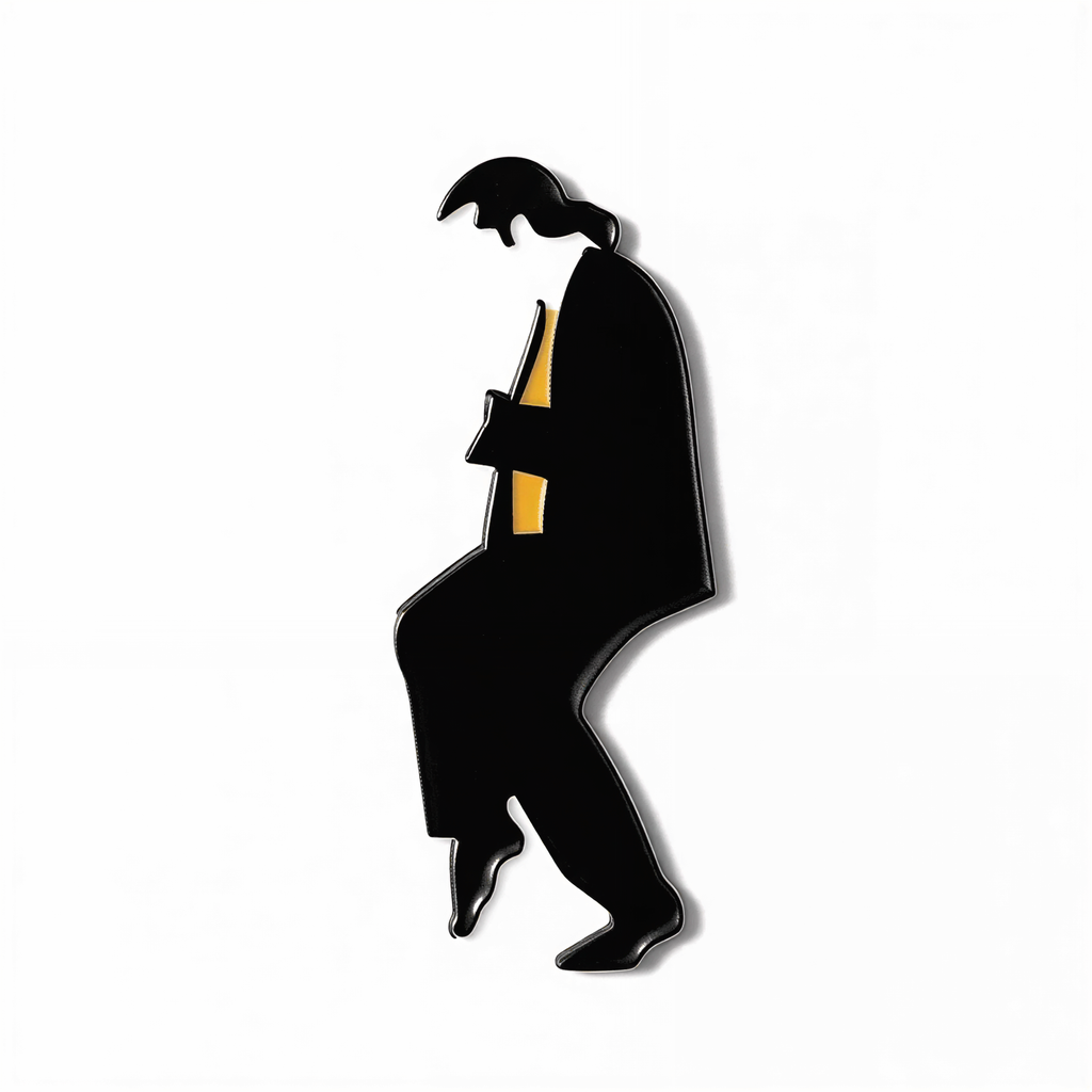 Black Silhouette Figure Fridge Magnet