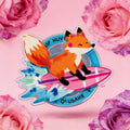 Surfing Little Fox Phone Grip Stand