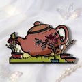 Teapot Flower Scene Fridge Magnet