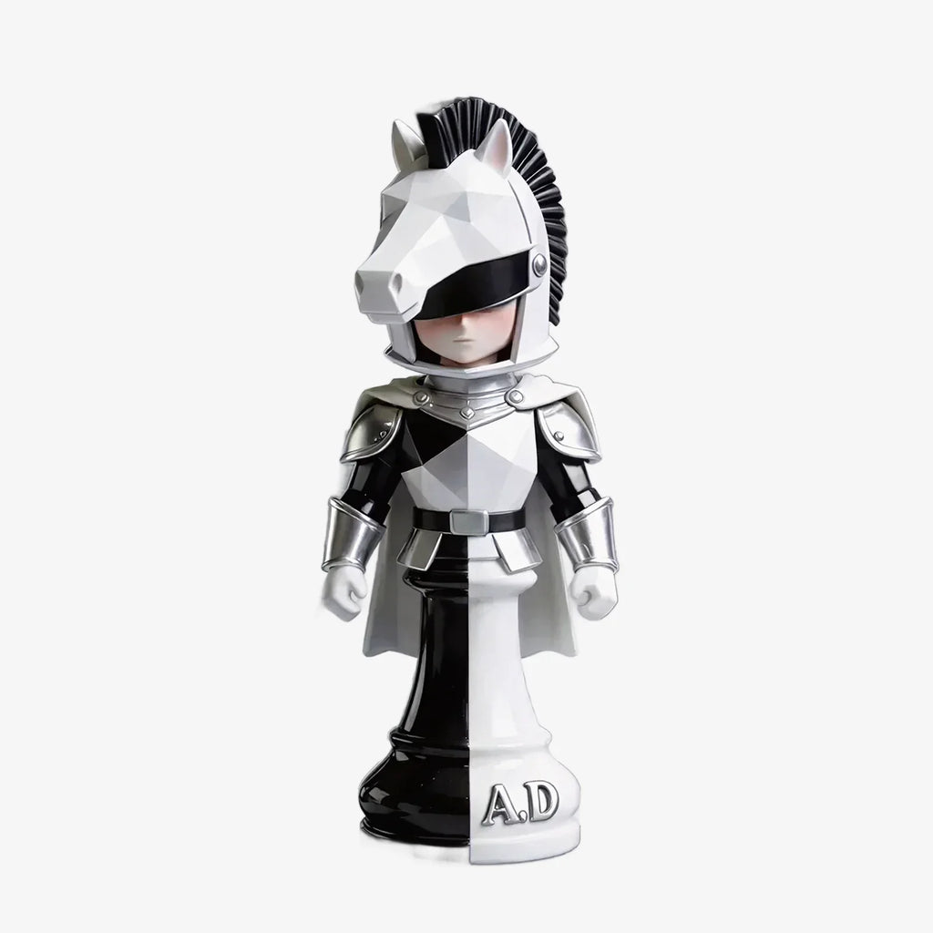 Black and White Knight Style Figure