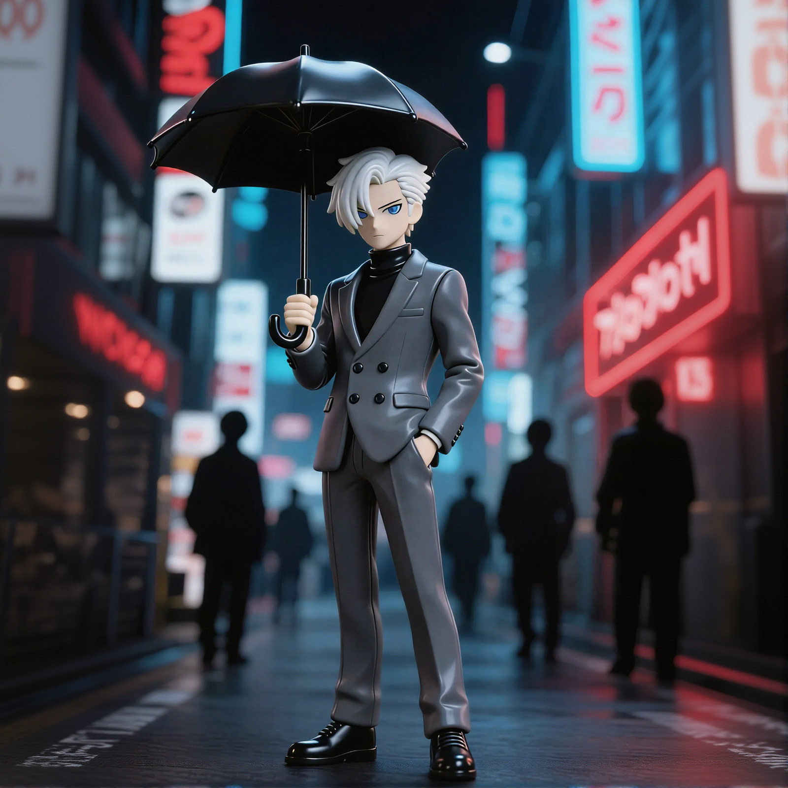 Suit & Umbrella Character Figure