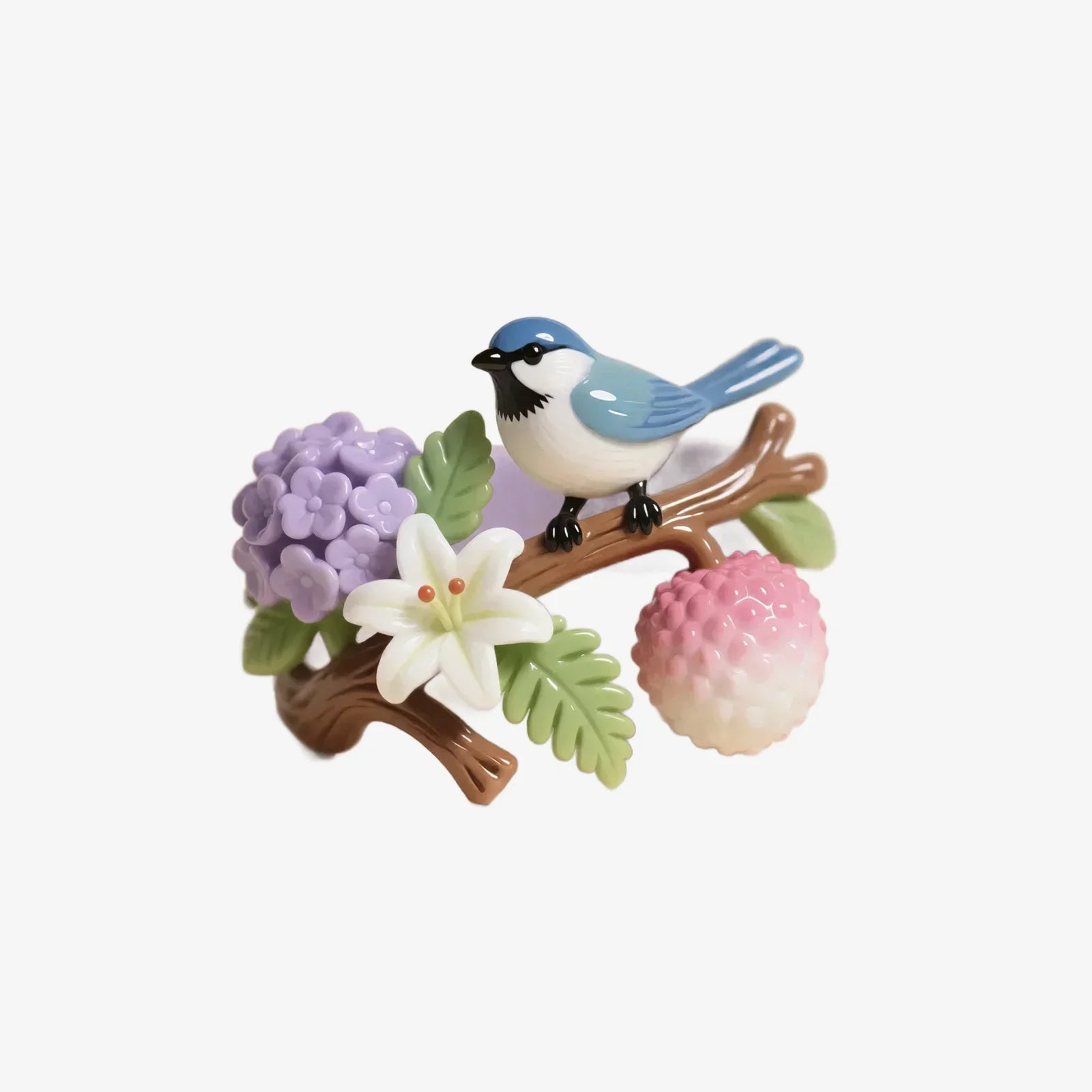 Fresh Flower & Bird Scene Ring