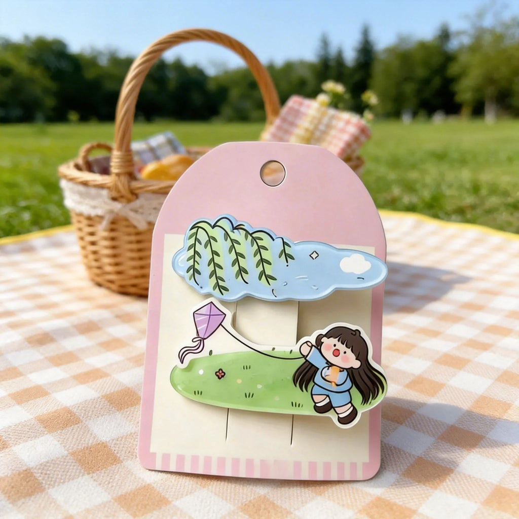 Spring Kite Flying Hair Clip