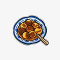 Curry Fish Balls Fridge Magnet